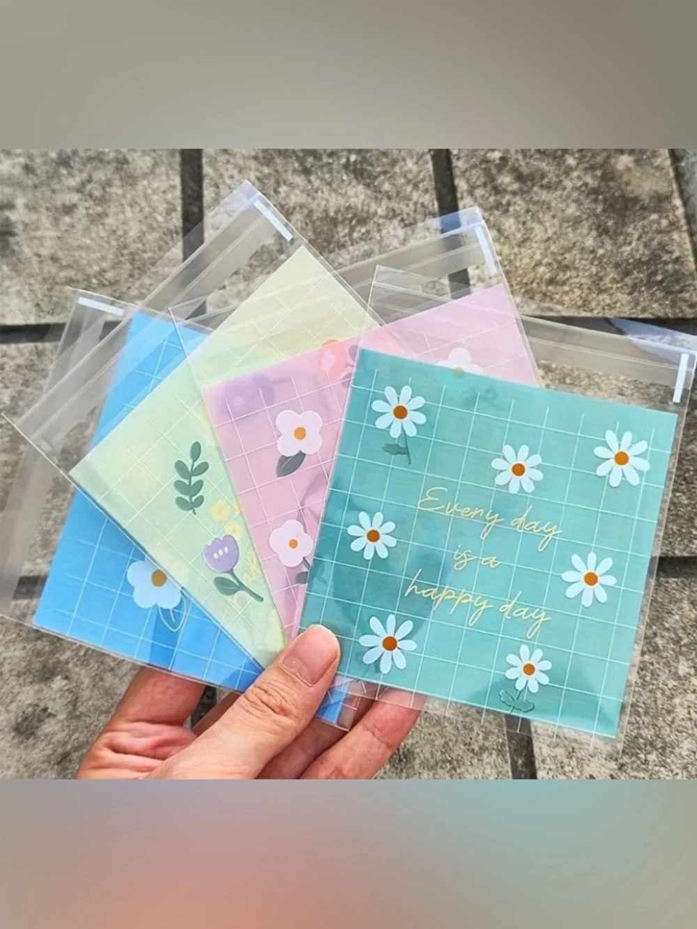 Cute Floral Mini Self Seal Bags - 100 pcs